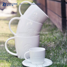 350ml Fine Ceramic Bulk Porcelain Coffee Mugs, Plain Tazas De Café Blanco Para La Impresión